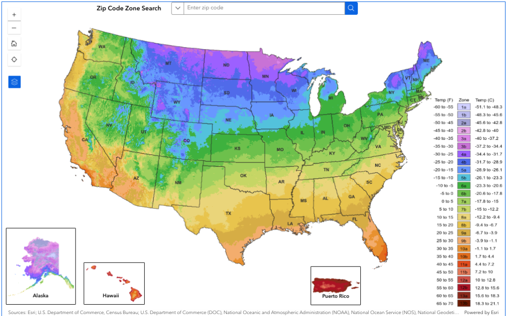 USDA Hardiness Zones