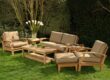 Outdoor furniture in neutral colors
