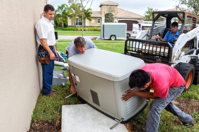 Home generator installation
