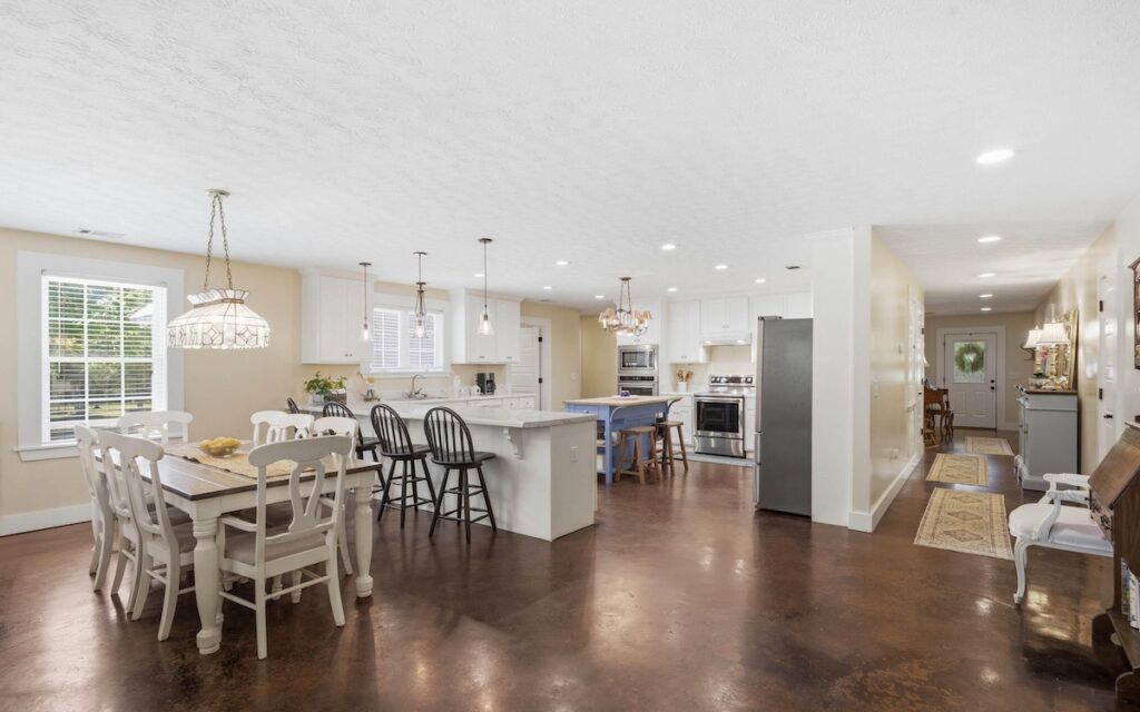 Dining and kitchen area