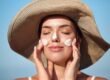 Sunscreen facial protection with a hat