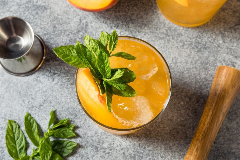 Peach Bourbon Smash
