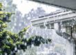 Heavy rain and gutters