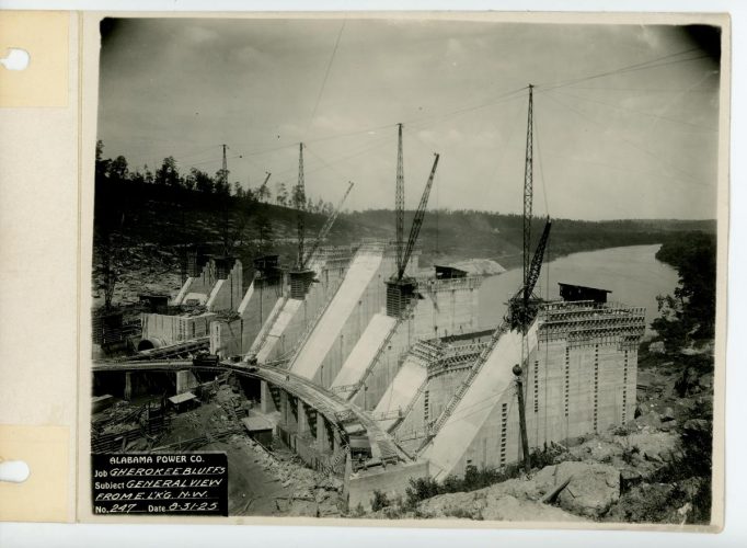 Martin Dam being built.