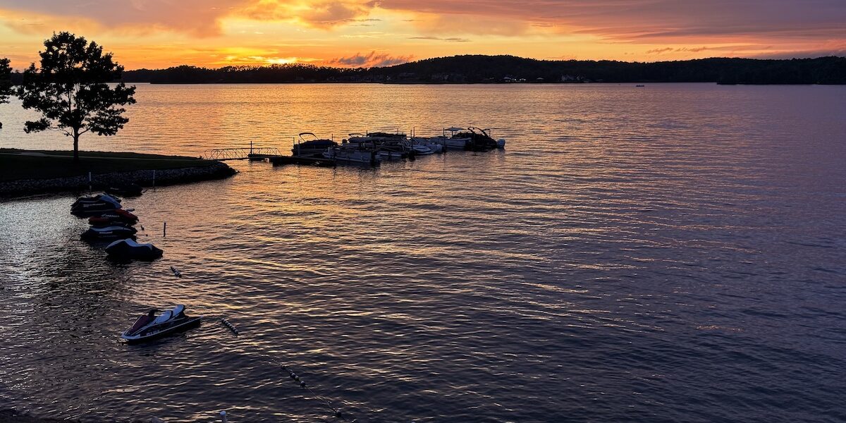 Evening shot out over the water
